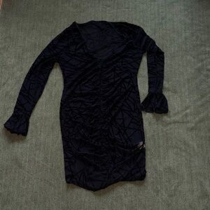 Elegant Black Long Sleeve Dress